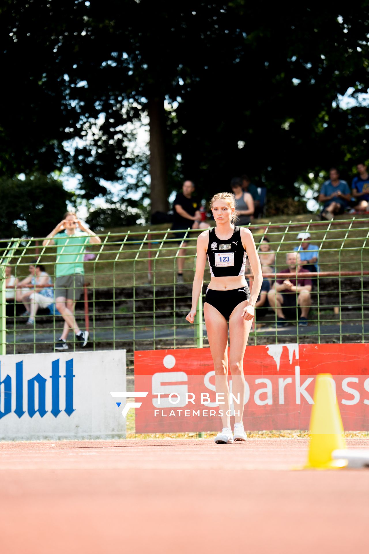 Imke Onnen (Hannover 96) im Hochsprung am 03.07.2022 waehrend den NLV+BLV Leichtathletik-Landesmeisterschaften im Jahnstadion in Goettingen (Tag 1)